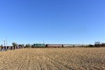 The Photo line enjoys the train from alongside Point Airy Road